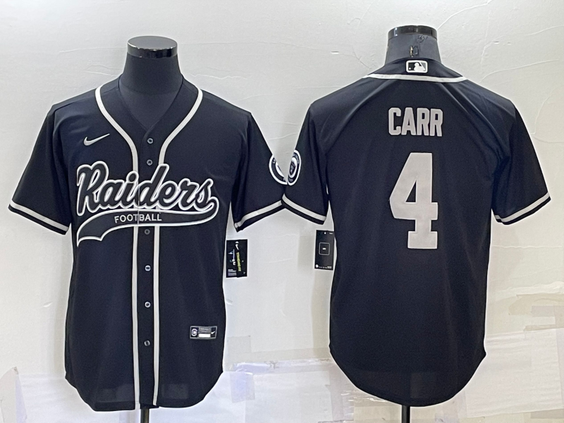 Men's Las Vegas Raiders Derek Carr #4 Black Jersey Joint Edition